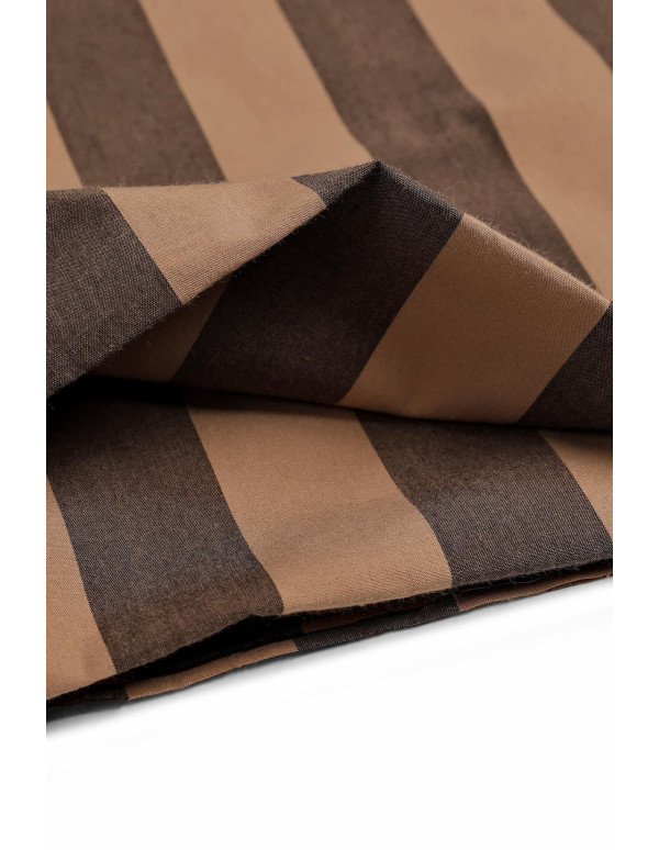 Cranberry tissu de coton stripes oat chocolate atelier brunette rayures marron