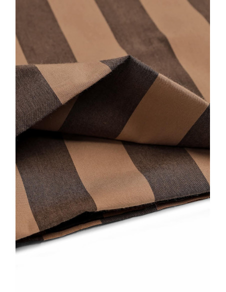 Cranberry tissu de coton stripes oat chocolate atelier brunette rayures marron