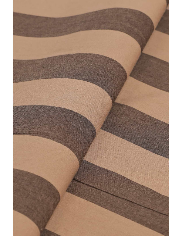 Cranberry tissu de coton stripes oat chocolate atelier brunette rayures marron