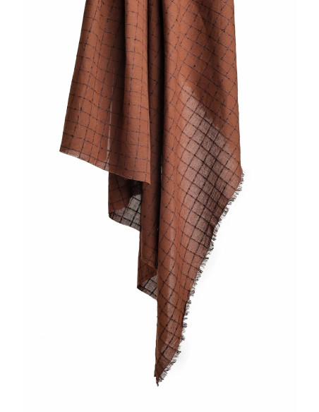Cranberry, Tissu Coton Indien Tissé Havana Brown Atelier Brunette