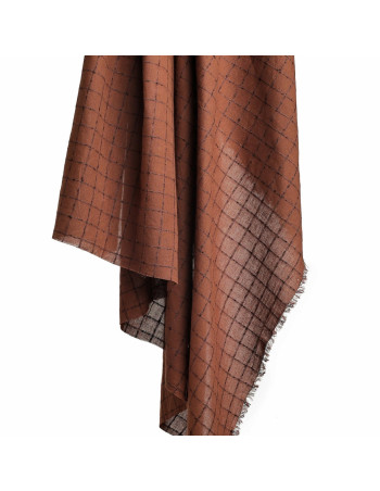 Cranberry, Tissu Coton Indien Tissé Havana Brown Atelier Brunette 2
