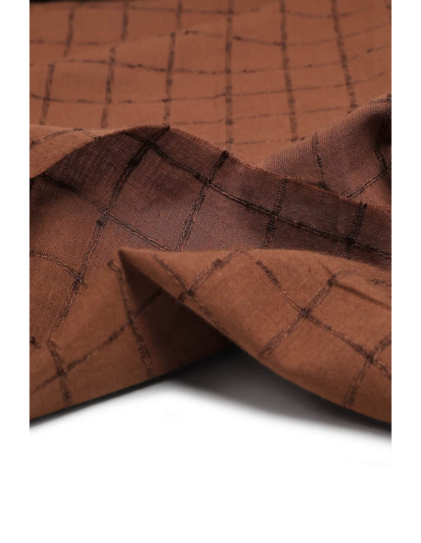 Cranberry, Tissu Coton Indien Tissé Havana Brown Atelier Brunette