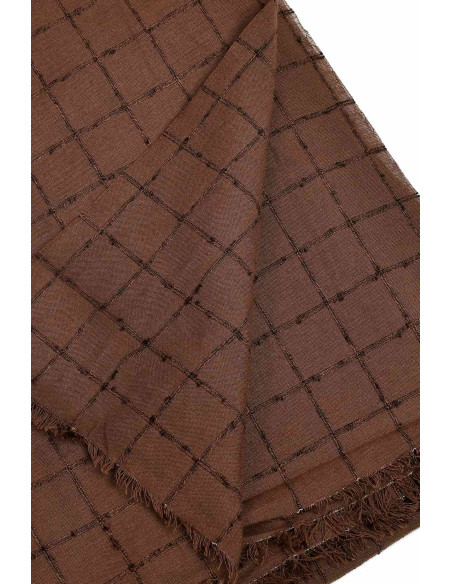Cranberry, Tissu Coton Indien Tissé Havana Brown Atelier Brunette
