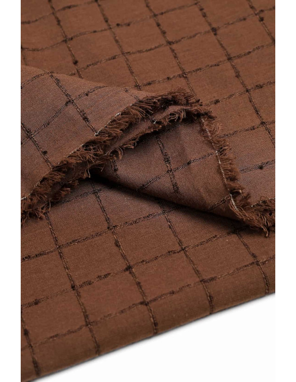 Cranberry, Tissu Coton Indien Tissé Havana Brown Atelier Brunette