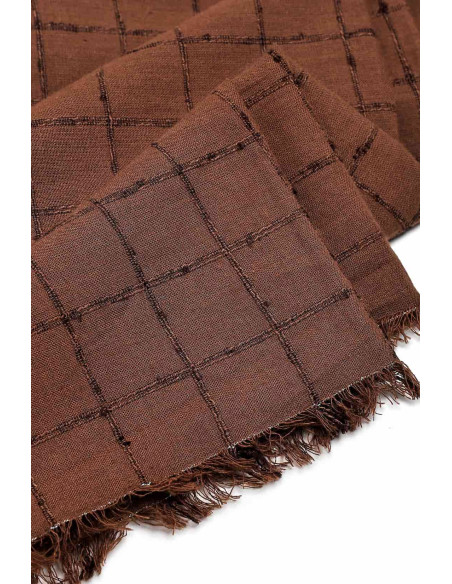 Cranberry, Tissu Coton Indien Tissé Havana Brown Atelier Brunette