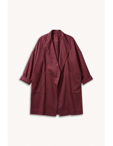 Cranberry twill lin viscose livaeco velvet syrah atelier brunette linen twill lie de vin
