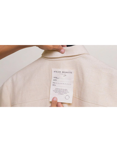 Cranberry tissu serge denim jean lourd blanc casse coton atelier brunette