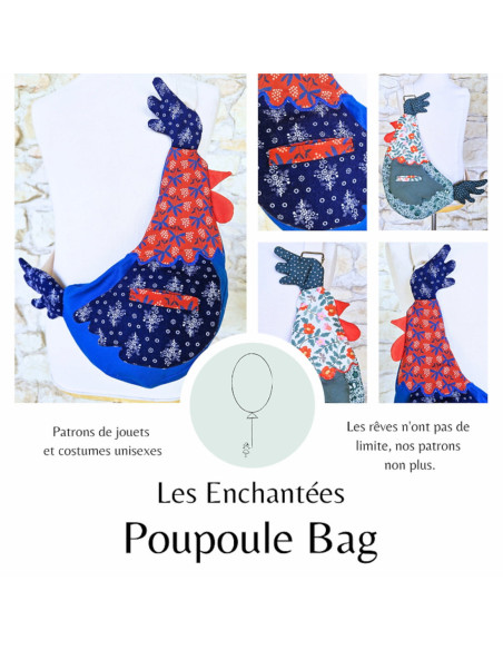 Cranberry, Patron pochette sac banane poule bandoulière poupoule bag, Les enchantees