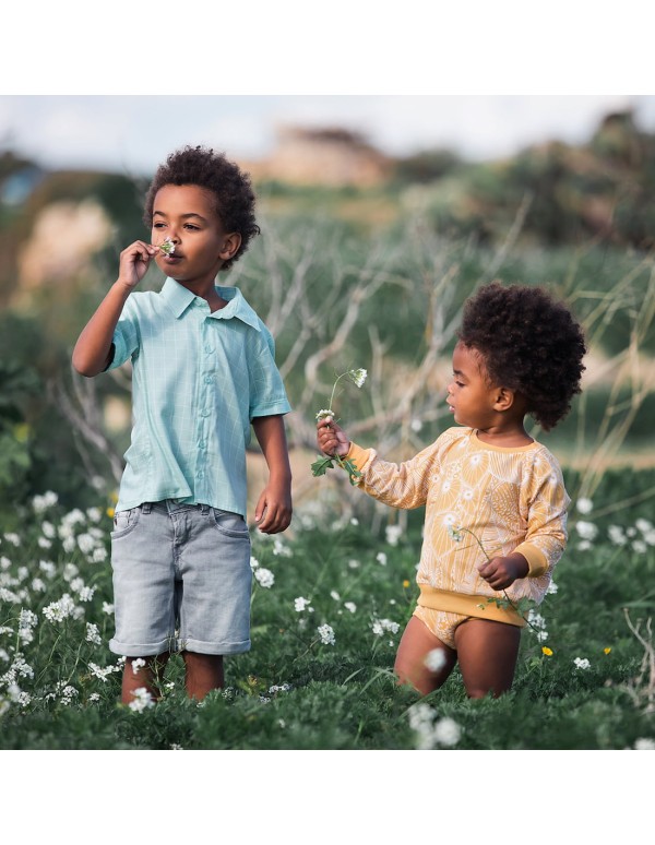 Toile de viscose Cranberry, Thin grid vert d'eau, See you at six