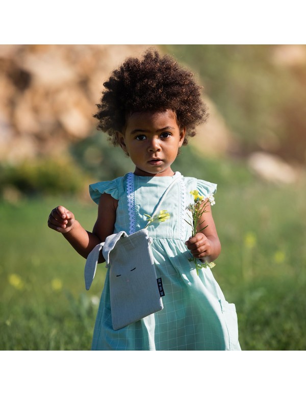 Toile de viscose Cranberry, Thin grid vert d'eau, See you at six