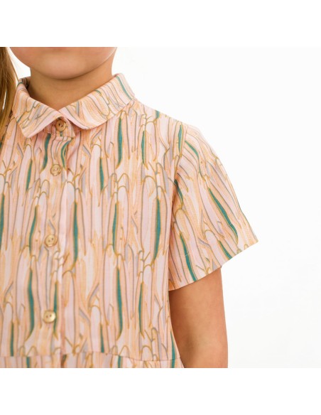 Toile de viscose Cranberry, Willow leaves, See you at six