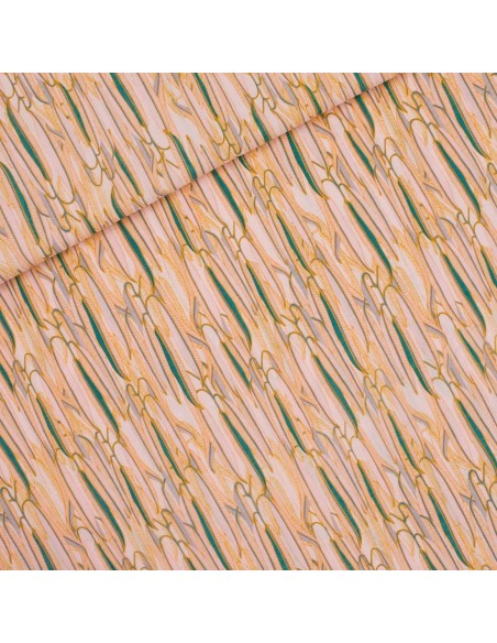 Toile de viscose Cranberry, Willow leaves, See you at six