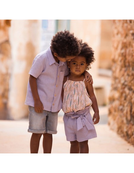 Toile de viscose Cranberry, Willow leaves, See you at six