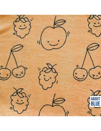 Jersey éponge de coton Cranberry, Happy Fruits, About Blue 2