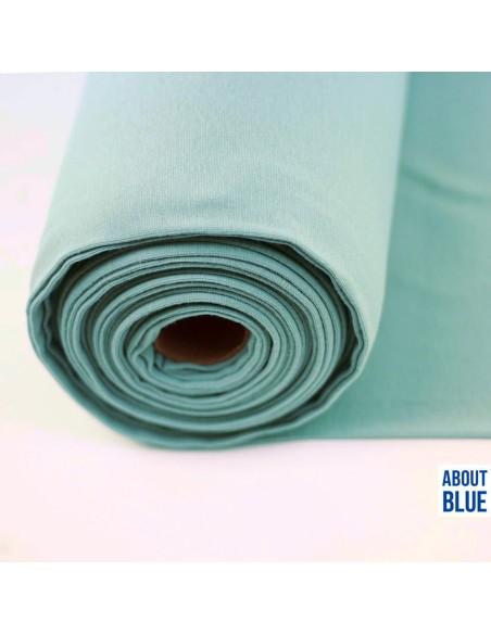 Bord côte de coton Cranberry, Vert d'eau