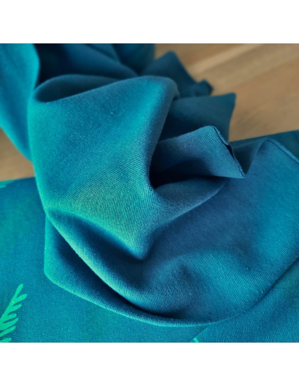 Bord côte de coton Cranberry, Vert canard