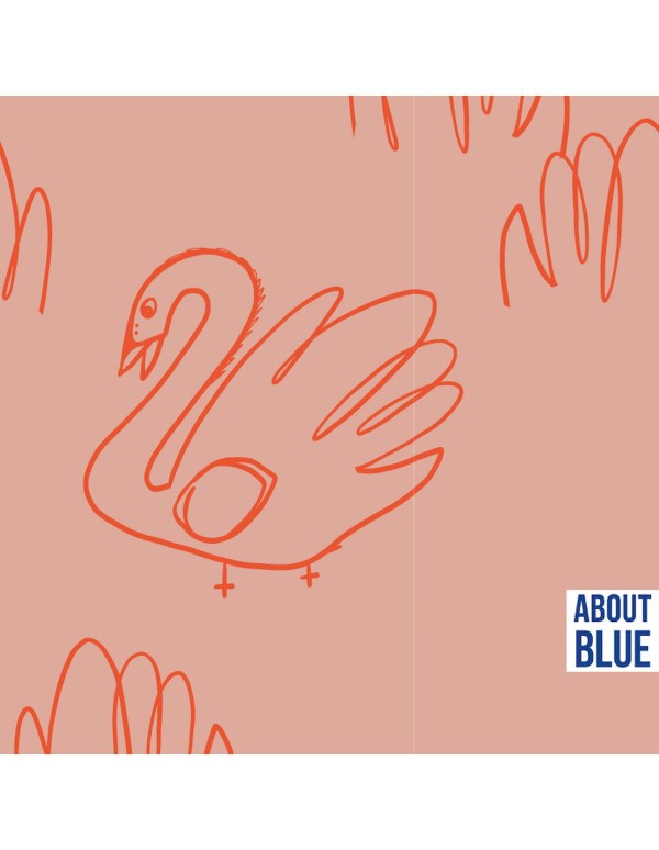 French Terry de coton Cranberry, Let me be a Swan