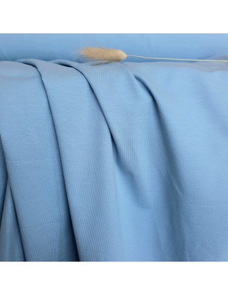 Cranberry, jersey de coton biologique bleu clair
