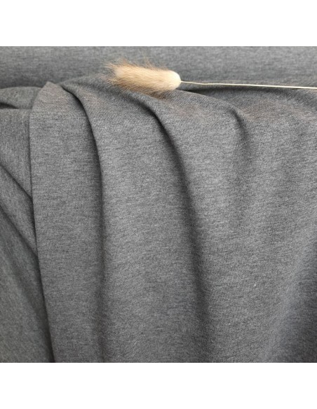 Jersey de coton bio Cranberry, Gris foncé, Gris chiné