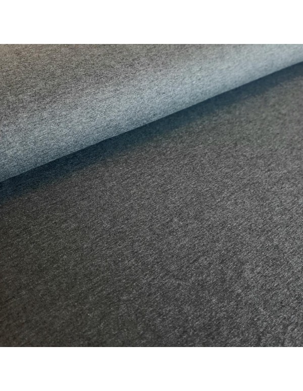 Jersey de coton bio Cranberry, Gris foncé, Gris chiné