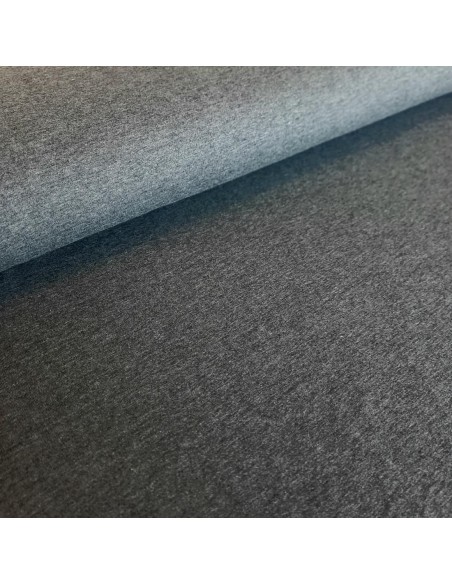 Jersey de coton bio Cranberry, Gris foncé, Gris chiné