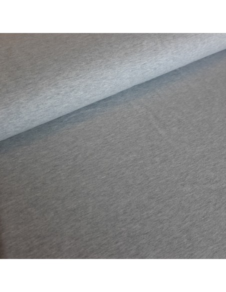 Jersey de coton bio Cranberry, Gris clair, Gris chiné