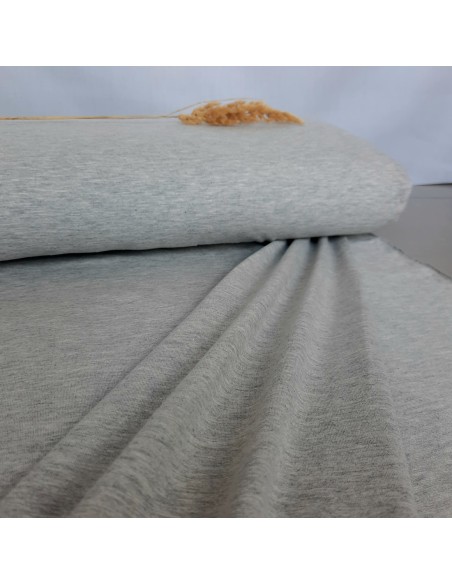 Jersey de coton bio Cranberry, Gris clair, Gris chiné