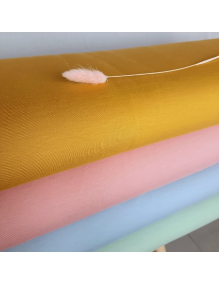 Jersey de coton bio Cranberry, Rose poudré