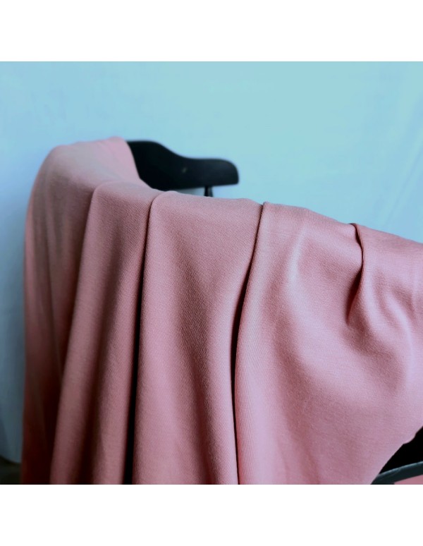 Jersey de coton bio Cranberry, Rose poudré