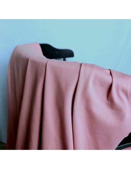 Jersey de coton bio Cranberry, Rose poudré