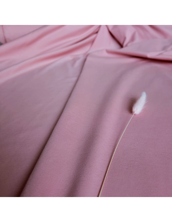 Jersey de coton bio Cranberry, Rose poudré