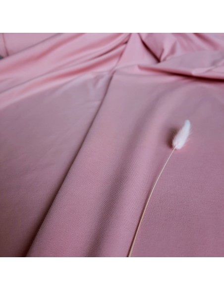 Jersey de coton bio Cranberry, Rose poudré