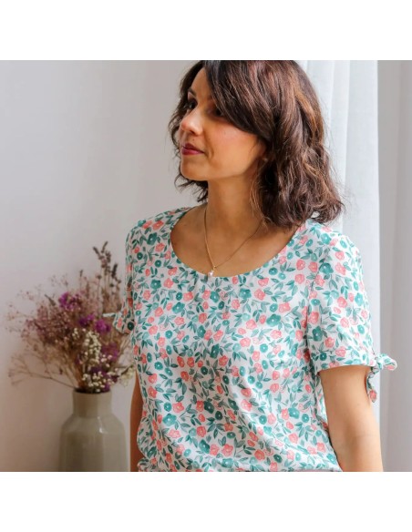 Toile de viscose Cranberry, Esquisse, Lise Tailor