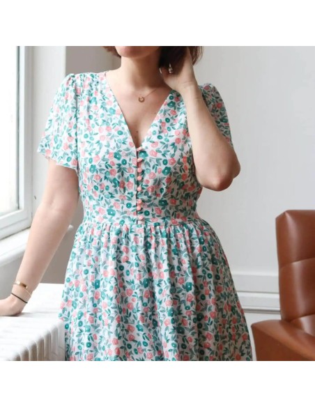 Toile de viscose Cranberry, Esquisse, Lise Tailor