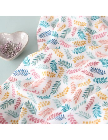 Toile de viscose Cranberry, Foliage, Lise Tailor