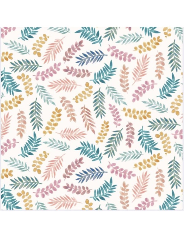 Toile de viscose Cranberry, Foliage, Lise Tailor