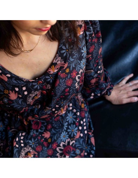 Toile de viscose Cranberry, Matriochka, Lise Tailor