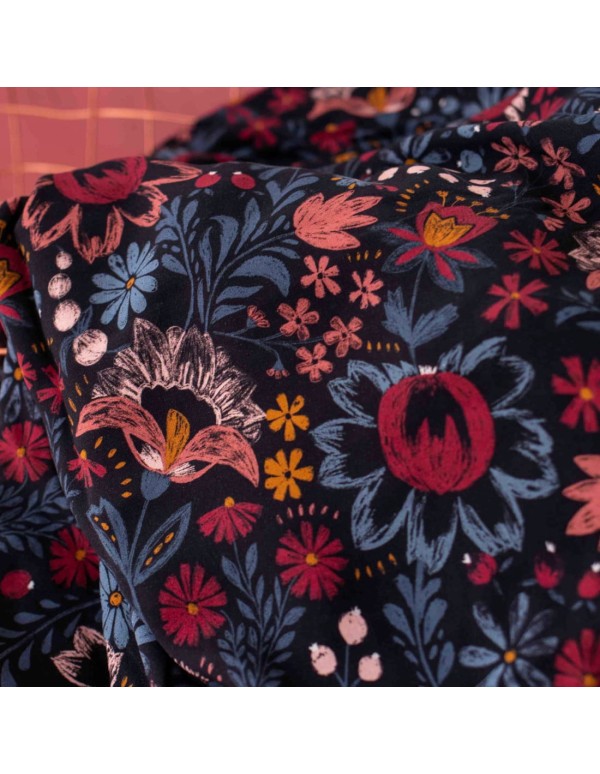 Toile de viscose Cranberry, Matriochka, Lise Tailor