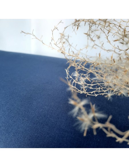 Popeline de coton, Cranberry, Bleu marine, Indigo