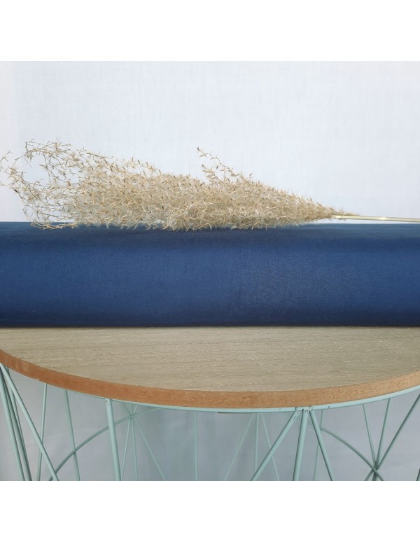 Popeline de coton, Cranberry, Bleu marine, Indigo