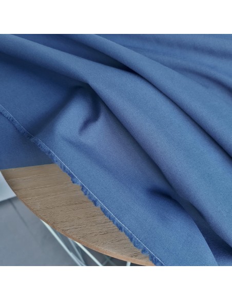 Popeline de coton, Cranberry, Bleu marine, Indigo