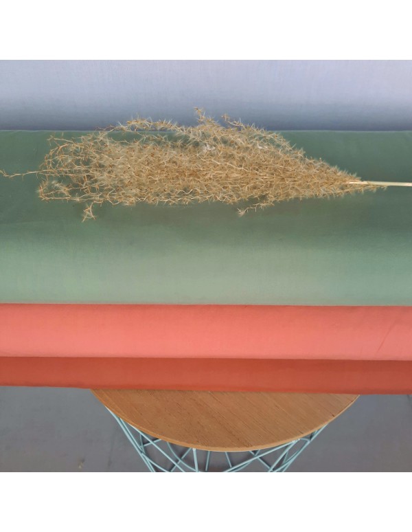 Popeline de coton, Cranberry, Vert amande, vert d'eau