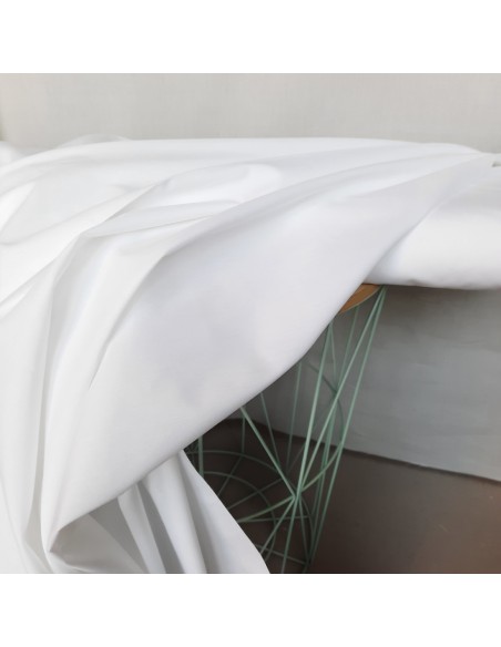 Popeline de coton, Cranberry, Blanc optique