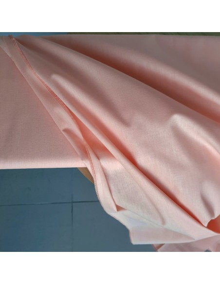 Popeline de coton biologique GOTS, Cranberry, Rose saumon