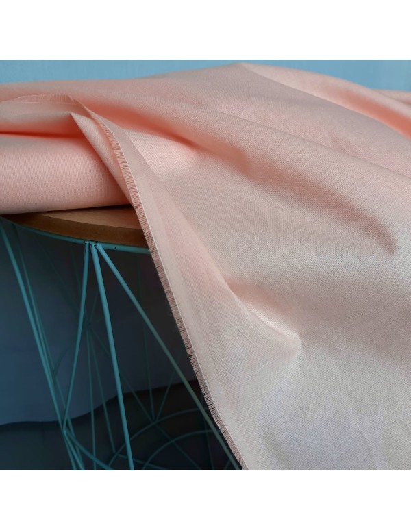 Popeline de coton biologique GOTS, Cranberry, Rose saumon