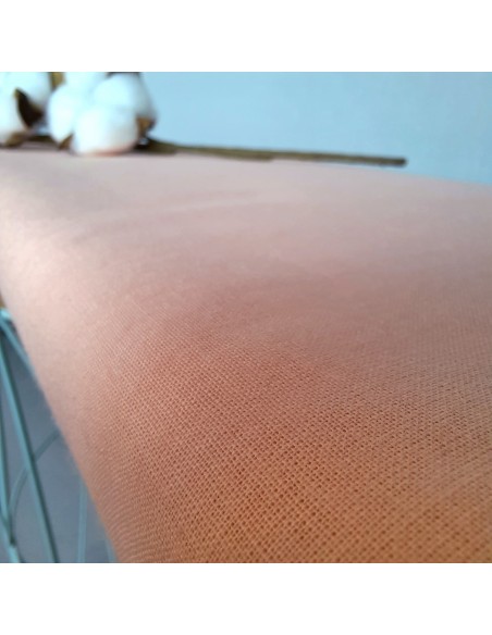 Popeline de coton biologique GOTS, Cranberry, Rose saumon