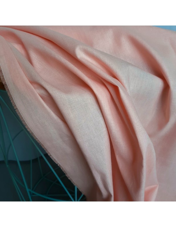 Popeline de coton biologique GOTS, Cranberry, Rose saumon