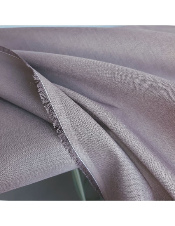 Popeline de coton biologique GOTS, Cranberry, Taupe