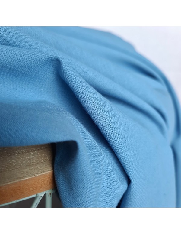 Popeline de coton biologique GOTS, Bleu