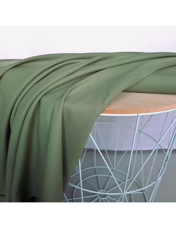 Popeline de coton biologique GOTS, Vert kaki